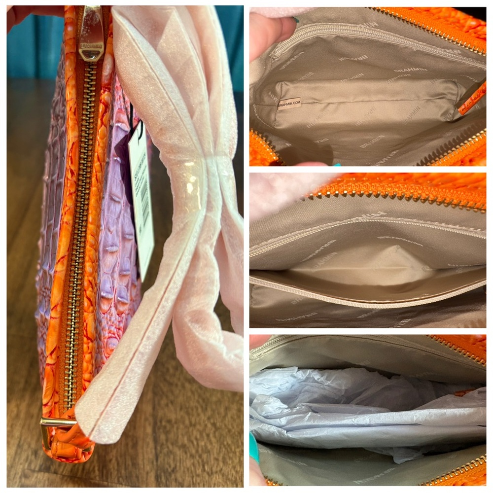 Brahmin NWT Lorelei - Daiquiri Ombre - Purple/Orange - VERY RARE - HTF - Picture 7 of 10
